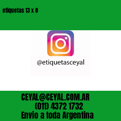 etiquetas 13 x 8