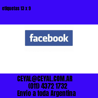 etiquetas 13 x 9