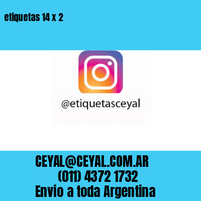 etiquetas 14 x 2