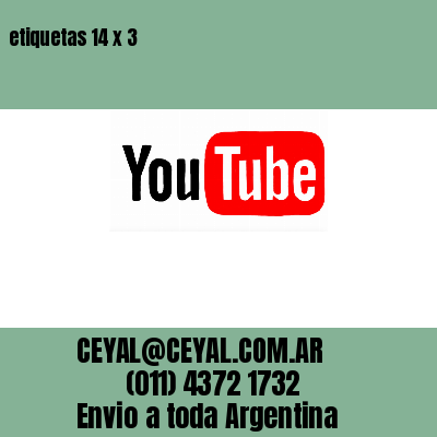 etiquetas 14 x 3