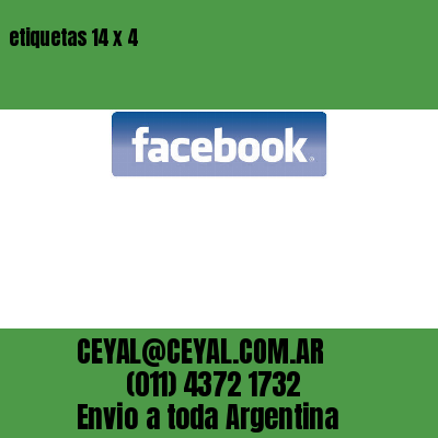 etiquetas 14 x 4