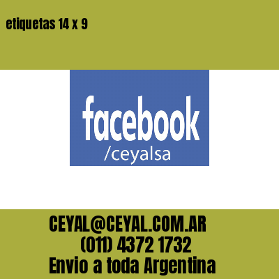 etiquetas 14 x 9
