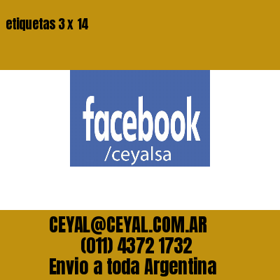 etiquetas 3 x 14