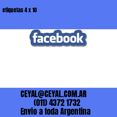 etiquetas 4 x 10