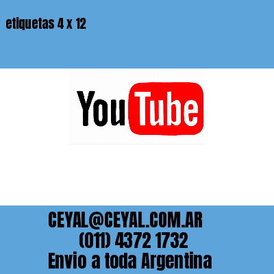 etiquetas 4 x 12