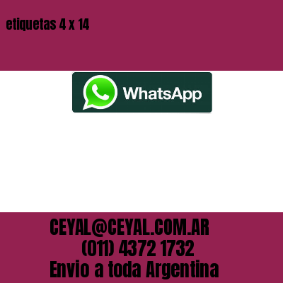 etiquetas 4 x 14