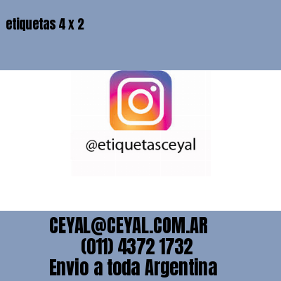 etiquetas 4 x 2