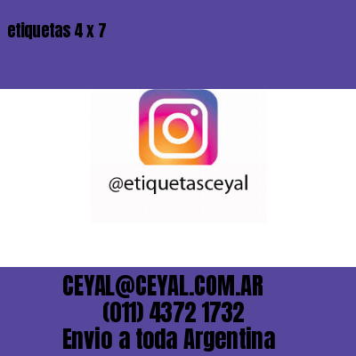 etiquetas 4 x 7