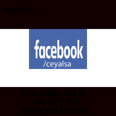 etiquetas 5 x 2