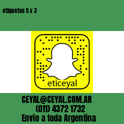 etiquetas 5 x 3
