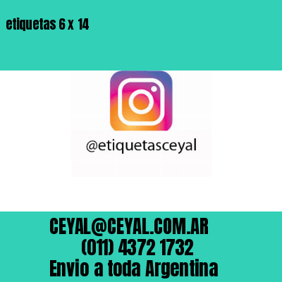 etiquetas 6 x 14