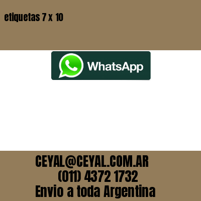 etiquetas 7 x 10