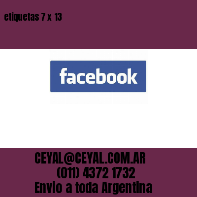 etiquetas 7 x 13