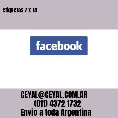 etiquetas 7 x 14