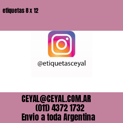 etiquetas 8 x 12