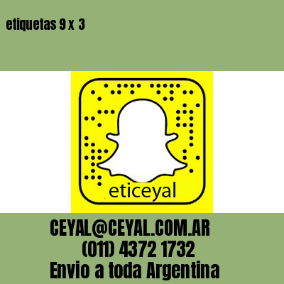 etiquetas 9 x 3