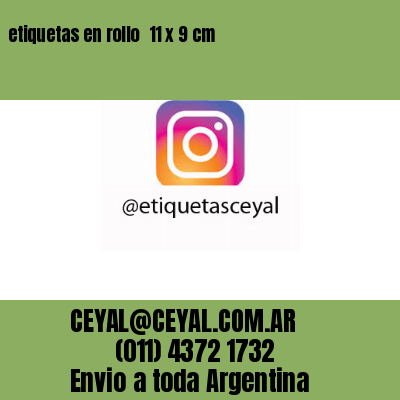 etiquetas en rollo  11 x 9 cm