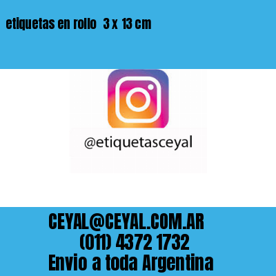 etiquetas en rollo  3 x 13 cm