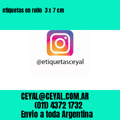 etiquetas en rollo  3 x 7 cm