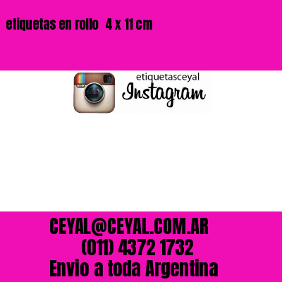 etiquetas en rollo  4 x 11 cm