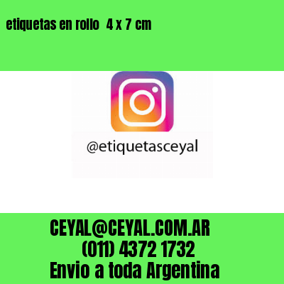 etiquetas en rollo  4 x 7 cm