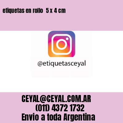 etiquetas en rollo  5 x 4 cm