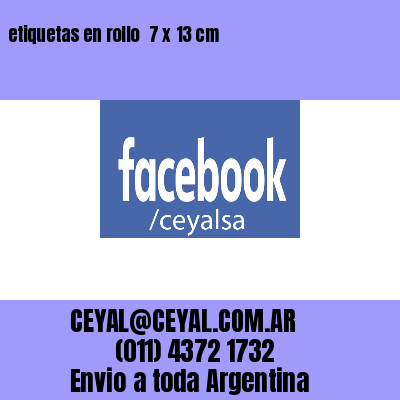 etiquetas en rollo  7 x 13 cm