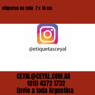 etiquetas en rollo  7 x 14 cm