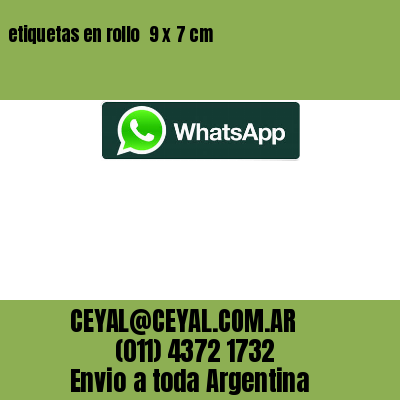 etiquetas en rollo  9 x 7 cm