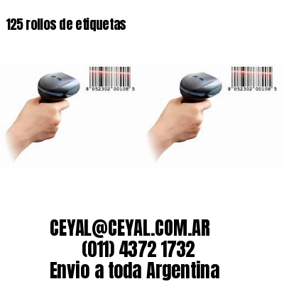 125 rollos de etiquetas