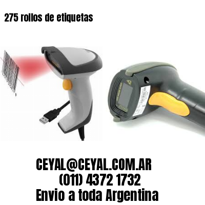 275 rollos de etiquetas