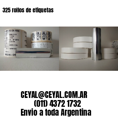 325 rollos de etiquetas