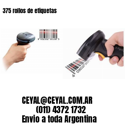 375 rollos de etiquetas