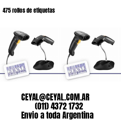 475 rollos de etiquetas