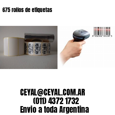 675 rollos de etiquetas
