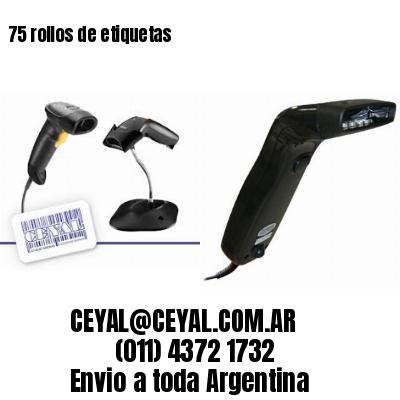 75 rollos de etiquetas