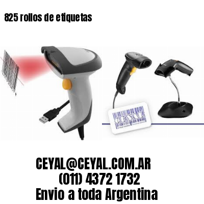 825 rollos de etiquetas