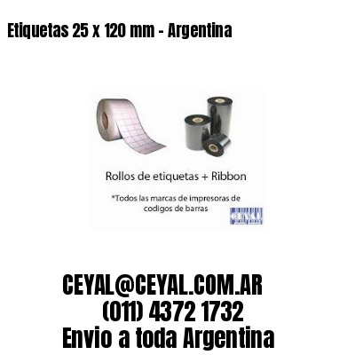 Etiquetas 25 x 120 mm - Argentina