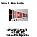 Etiquetas 25 x 40 mm – Argentina