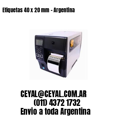Etiquetas 40 x 20 mm – Argentina