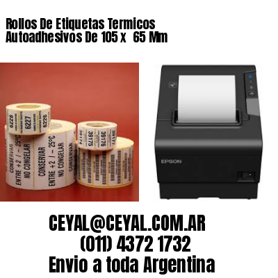 Rollos De Etiquetas Termicos Autoadhesivos De 105 x  65 Mm