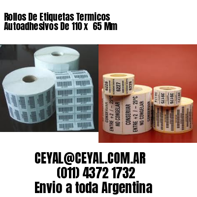 Rollos De Etiquetas Termicos Autoadhesivos De 110 x  65 Mm