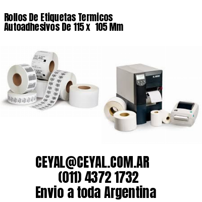 Rollos De Etiquetas Termicos Autoadhesivos De 115 x  105 Mm