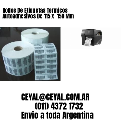 Rollos De Etiquetas Termicos Autoadhesivos De 115 x  150 Mm