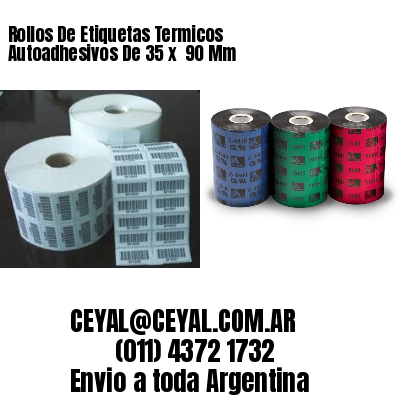 Rollos De Etiquetas Termicos Autoadhesivos De 35 x  90 Mm