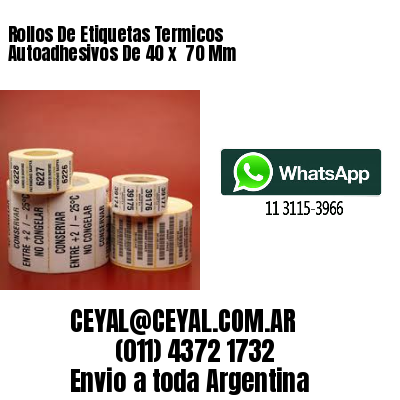 Rollos De Etiquetas Termicos Autoadhesivos De 40 x  70 Mm