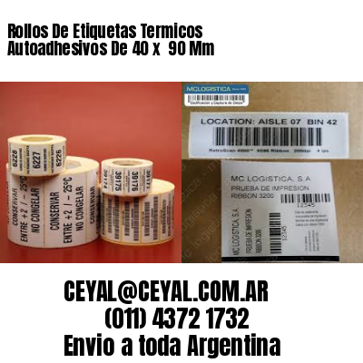 Rollos De Etiquetas Termicos Autoadhesivos De 40 x  90 Mm