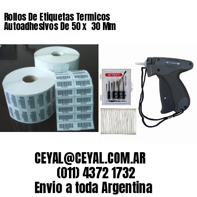 Rollos De Etiquetas Termicos Autoadhesivos De 50 x  30 Mm