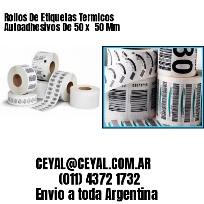 Rollos De Etiquetas Termicos Autoadhesivos De 50 x  50 Mm