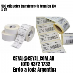 500 etiquetas transferencia termica 100 x 75